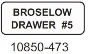 Laguna Coast Broselow Drawer Labels - Broselow Drawer Label, #5, White - 10850-473