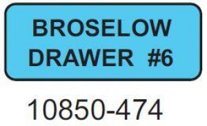 Laguna Coast Broselow Drawer Labels - Broselow Drawer Label, #6, Blue - 10850-474