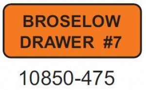 Laguna Coast Broselow Drawer Labels - Broselow Drawer Label, #7, Orange - 10850-475