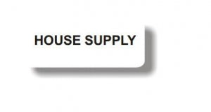 Laguna Coast Association Central Supply Labels - LABEL, WHITE, "HOUSE SUPPLY", 7/8"X2.25" - 13300-102