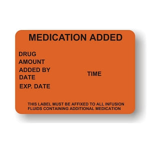 Laguna Coast Assoc Medication Labels / Tapes - Added Medication Label, Red - HH506-K