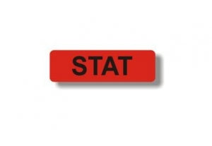 Laguna Coast Association STAT label - STAT Labels, Red, 500/Roll - HT116-K