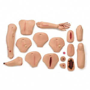 Laerdal Wound Care Assessment Set for Educational Manikins - Wound Care Assessment Simulated Wound Set for Male Educational Manikins - 300-01050