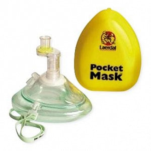 Laerdal Pocket Respiratory Face Mask - Pocket Respiratory Face Mask with O2 Inlet and Case - 83001133