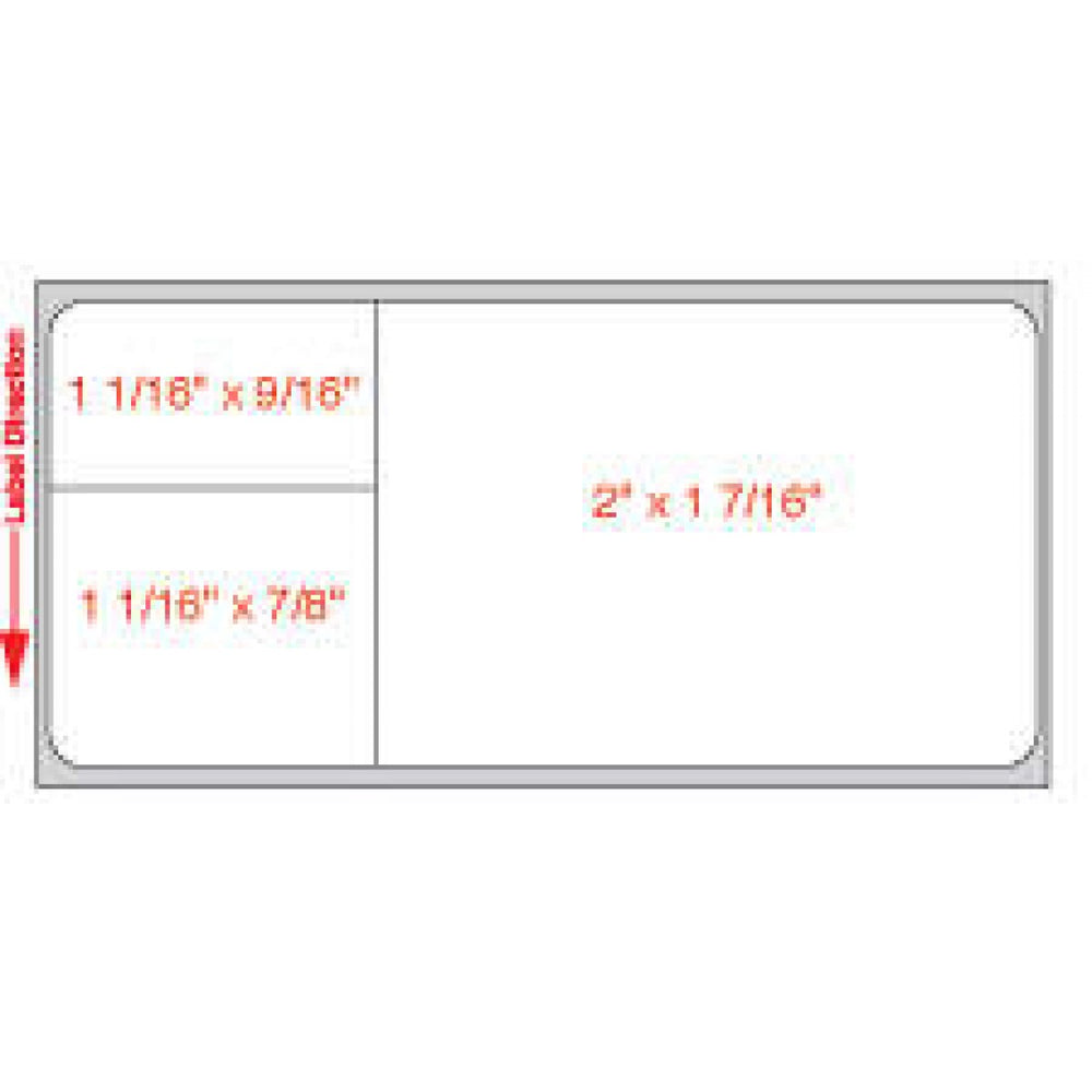 Label Misys/Sunquest Direct Thermal Paper Permanent 1" Core 3 1/16" X 1 7/16" White 1000 Per Roll, 5 Rolls Per Case