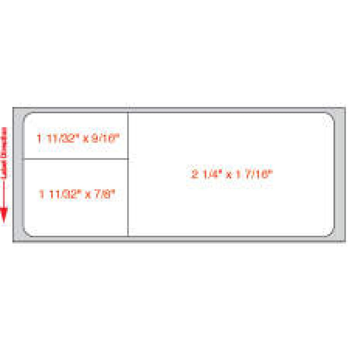 Label Misys/Sunquest Direct Thermal Paper Permanent 1 5/8" Core 3-19/32" X 1 7/16" White 3000 Per Roll, 4 Rolls Per Case