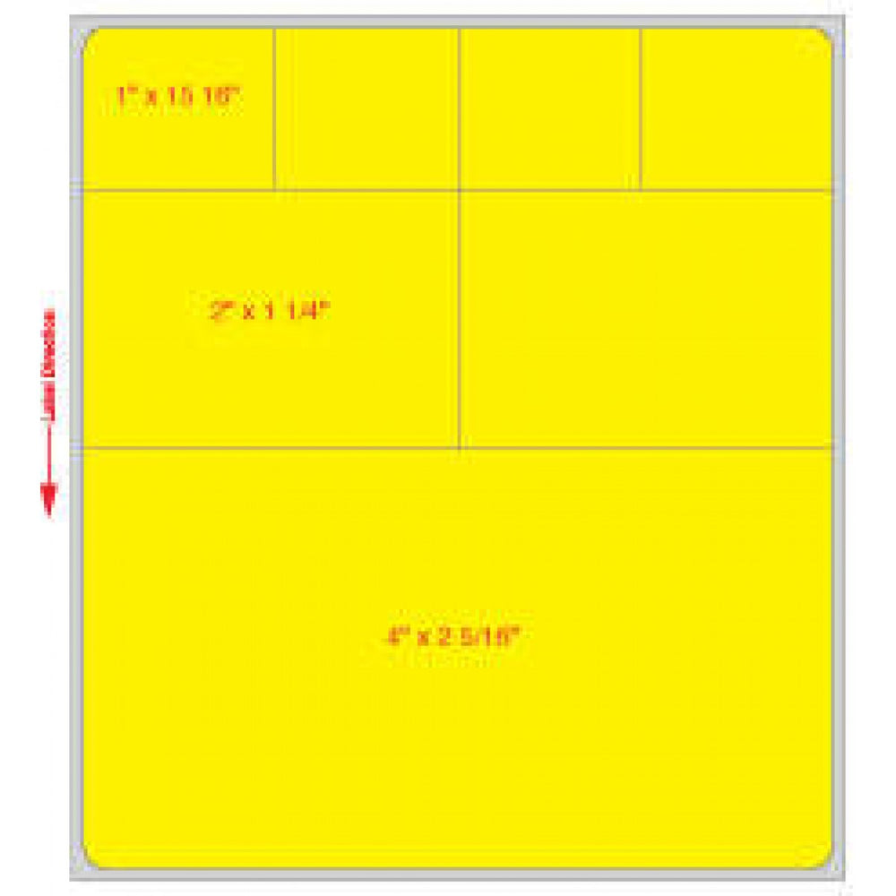 Label Cerner Direct Thermal Paper Permanent 3" Core 4" X 4 1/2" Yellow 1000 Per Roll, 2 Rolls Per Case