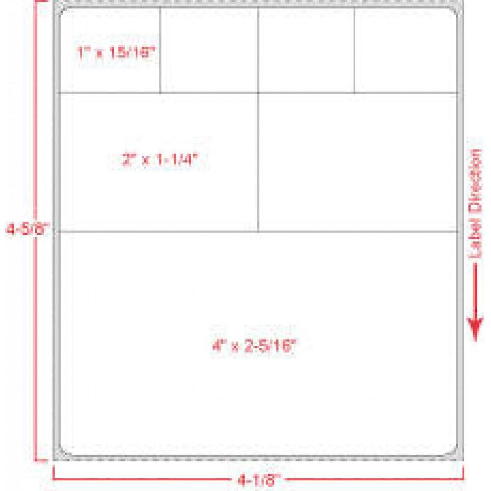 Label Cerner Direct Thermal Ir Paper Permanent 3" Core 4" X 4 1/2" White 1000 Per Roll, 2 Rolls Per Case