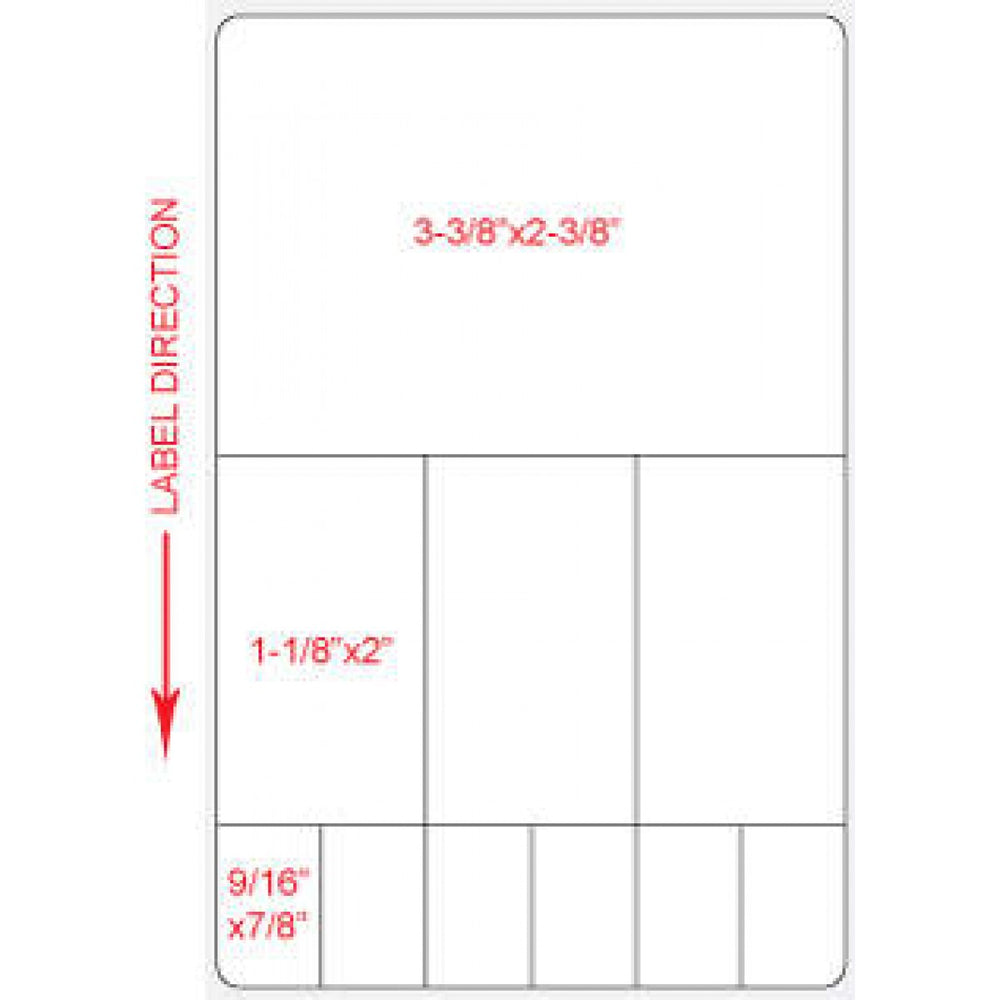 Label Meditech Direct Thermal Paper Permanent 3" Core 3 3/8" X 5 1/4" White 1000 Per Roll, 2 Rolls Per Case