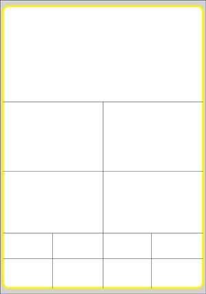 Label Sms Direct Thermal Paper Permanent 3" Core 4 1/4" X 6" Yellow 1000 Per Roll, 2 Rolls Per Case