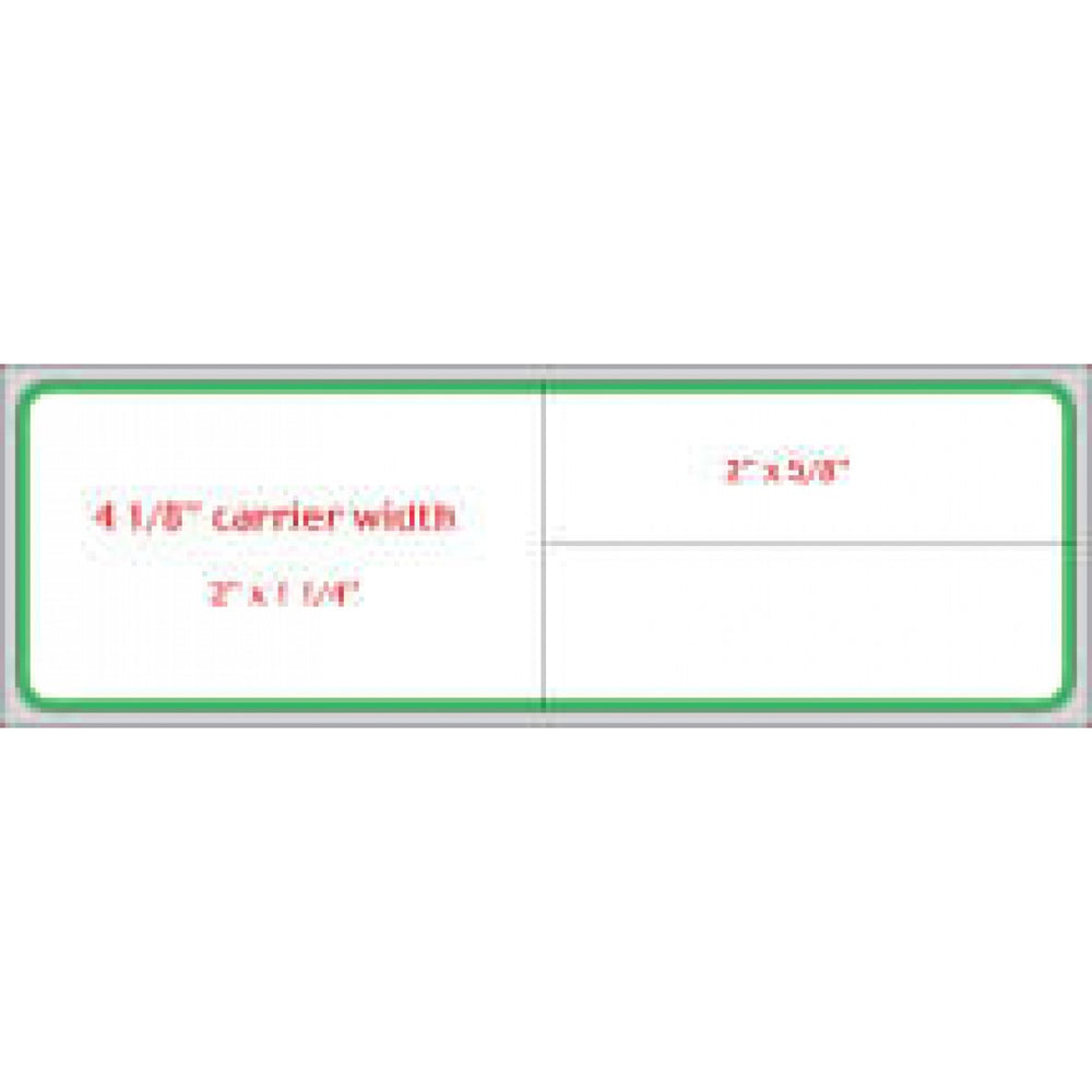 Label Meditech Direct Thermal Paper Permanent 1" Core 4" X 1 1/4" White With Green 1000 Per Roll, 8 Rolls Per Case