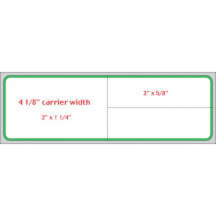 Label Meditech Direct Thermal Paper Permanent 1" Core 4" X 1 1/4" White With Green 1000 Per Roll, 8 Rolls Per Case