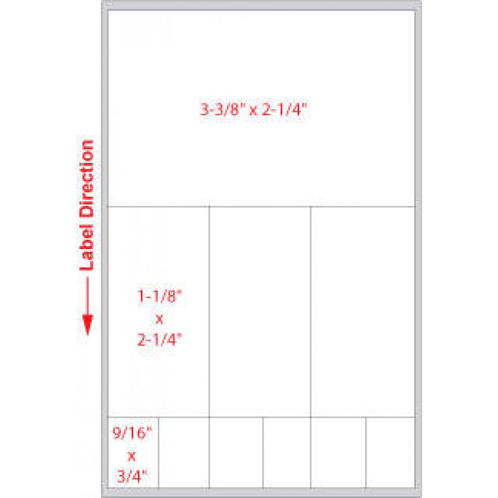 Label Meditech Direct Thermal Paper Permanent 1" Core 3 3/8" X 5 1/4" White 500 Per Roll, 2 Rolls Per Case