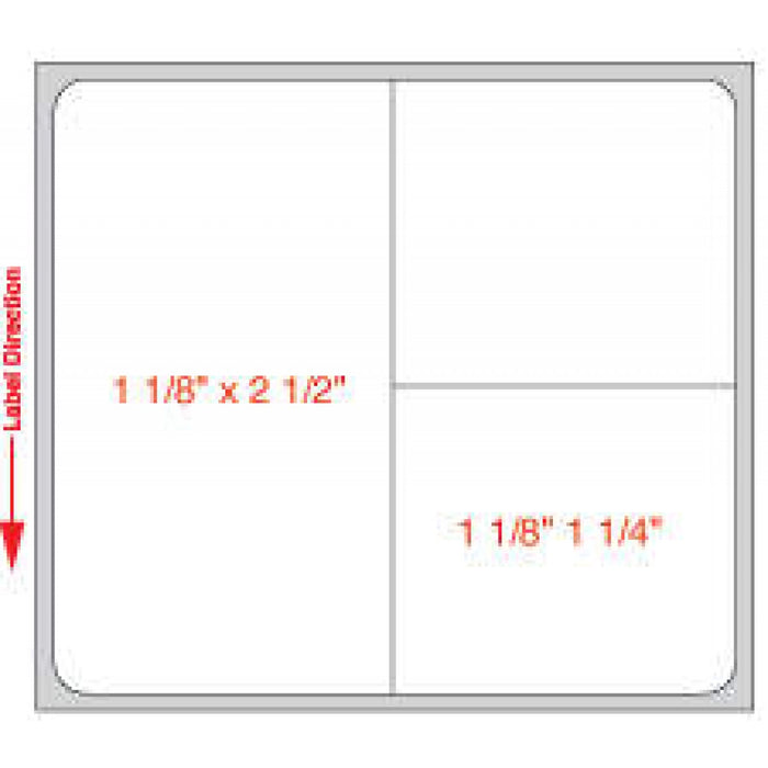 Label Cerner Direct Thermal Paper Permanent 3" Core 2 1/4" X 2 1/2" White 2000 Per Roll, 4 Rolls Per Case