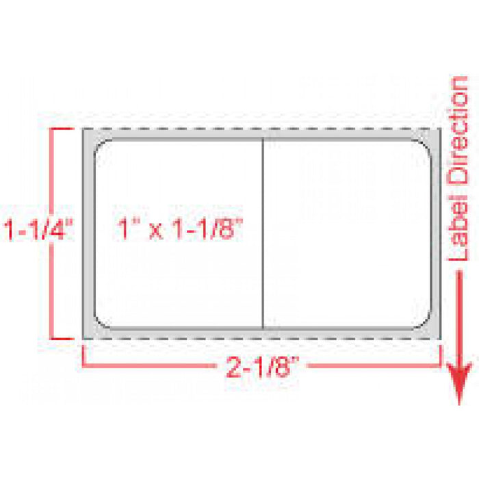 Label Cerner Direct Thermal Paper Permanent 3" Core 2" X 1 1/8" White 5000 Per Roll