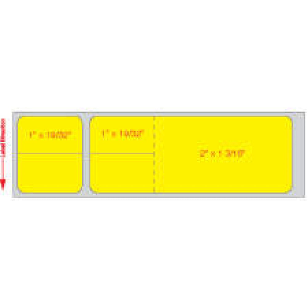 Label Misys/Sunquest Direct Thermal Paper Permanent 3" Core 4 1/8" X 1 3/16" Yellow 4300 Per Roll, 2 Rolls Per Case