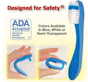 Loops Flexbrush Flexible Handle Safety Toothbrushes - Safety Toothbrush, White - FBT06