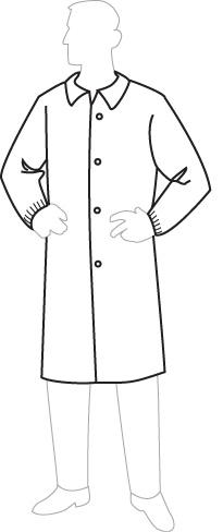 Liberty Glove PolyGard Lab Coats - Lab Coat, Polyguard, No Pockets, Snap Front Closure, Size 3XL - 15300/SZ