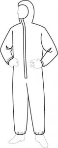 Liberty Glove PermaGard Attached Hood Coveralls - Permaguard Coveralls, Hood, Elastic Wrists and Ankles, White, Size 3XL - 18127/3XL