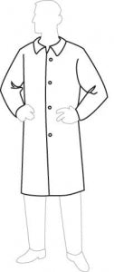 Liberty Glove PermaGard¿ Lab Coats - Snap Front Lab Coat, Collar, Size 2XL - 183002XL