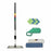 Boardwalk Microfiber Mop Kits - Microfiber Mop Kit with 18" Mop Head, 35"-60" Handle, Blue / Gray / Green - BWK-MFKIT