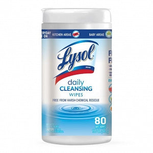 RB Lysol Daily Cleansing Wipes - Lysol Disinfecting Daily Cleansing Wipes, Scent Free, 7" x 8" - 0-19200-99118-6