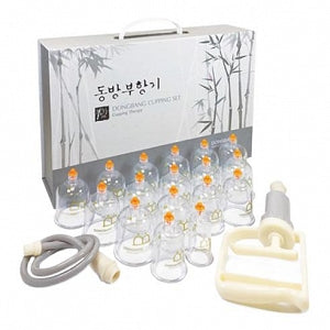 Dong Bang 10-Piece Compact Plastic Cupping Set - SET, CUP, 10 PIECE, DELUXE, W / HAND PUMP - CUP.DLX,10