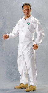 Lakeland Industries Flame-Resistant Coverall - Pyrolon Zip Elastic Coveralls, White, Size 2XL - 07417