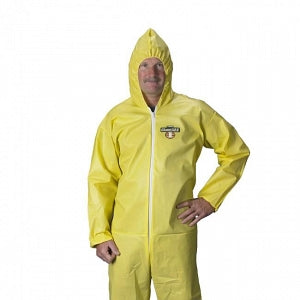 Lakeland Industries, Inc ChemMax 1 Coveralls - COVERALL, ATTACHED, HOOD, BOOTS, 3XL, YELLOW - C5414-3X