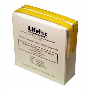 Lifeloc Technologies Vinyl Tamper-Evident Tapes - TAPE, TAMPER EVIDENT, 0.5X108, VNL, YLW, 2/BX - 14201