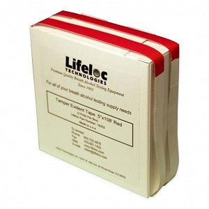 Lifeloc Technologies Vinyl Tamper-Evident Tapes - TAPE, TAMPER EVIDENT, 0.5X108, VNL, RED, 2/BX - 14202