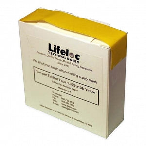 Lifeloc Technologies Vinyl Tamper-Evident Tapes - TAPE, TAMPER EVIDENT, 1.375X108, YLW, 1/BX - 14203