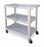 Lakeside Polyethylene Utility Carts - Plastic Utility Cart, 3 Shelf, Aluminum Legs, 300 lb. Weight Capacity - 2501