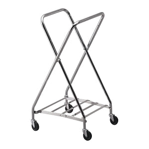 Lakeside Manufacturing Adjustable Folding Chrome Linen Hamper - Adjustable Folding Chrome Linen Hamper, 20" W x 20" D x 39-1/2" H - 4518