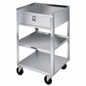 Lakeside Equipment Stands - Utility Table, 2 Shelves, 1 Drawer, 500 lb., 16.75" x 18.75" x 31" - 466