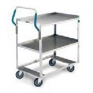 Lakeside Manufacturing Inc Ergo-One Heavy-Duty Stainless Steel Utility Carts - Ergo-One Stainless Steel Utility Cart with 2 Shelves, 22" W x 39-1/8" L x 44-3/8" H - 6820