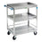 Lakeside Heavy-Duty Stainless Steel Utility Carts - Heavy-Duty Stainless-Steel Utility Cart, 700 lb., 3 Shelves with Guard Rails - 726