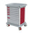 Lakeside Manufacturing Preciso Medical Carts - 6-Drawer Preciso Medical Cart with Four 3", One 6" and One 9" Drawer Configuration, Key Lock, 33" W x 25.5" D x 41.55" H, Red - KIT27-1R