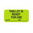 Centurion Centurion General Laboratory Preprinted Labels - Fluorescent Green This Lot Ready For Use Label - LL928