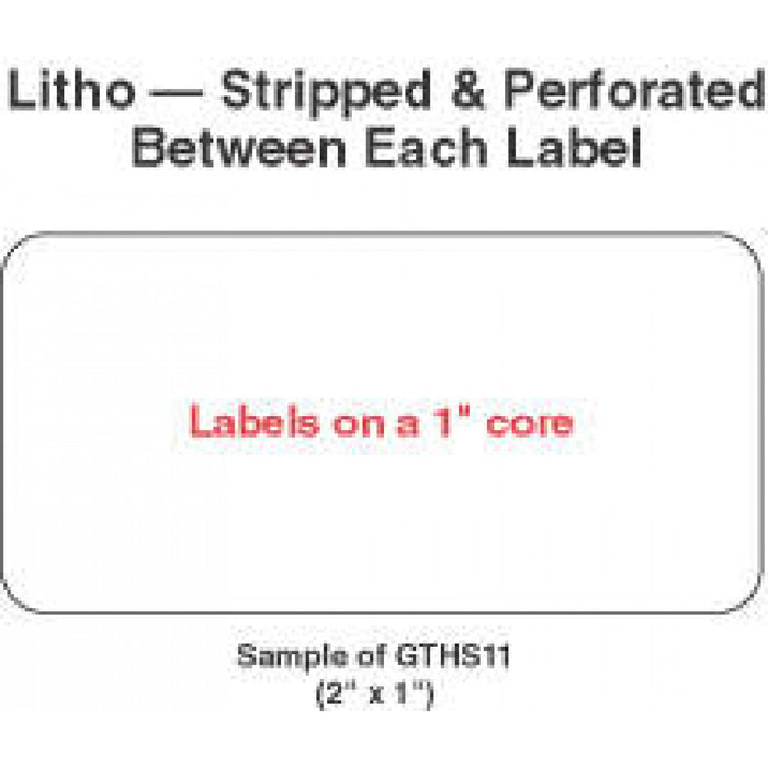 Label Paper Removable 1" Core 2 1/2" X 1 1/2" White 1000 Per Roll