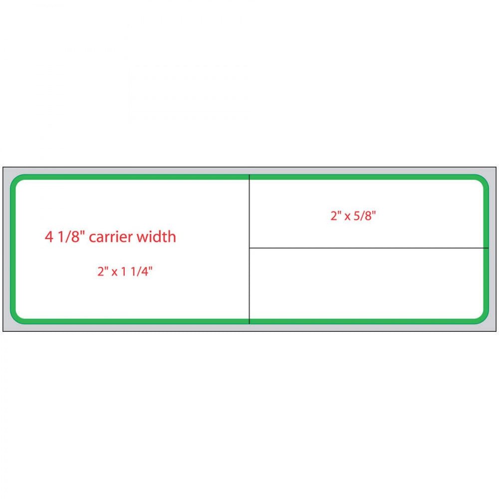 Label Meditech Direct Thermal Ir Paper Permanent 3" Core 4" X 1 1/4" White With Green 3600 Per Roll