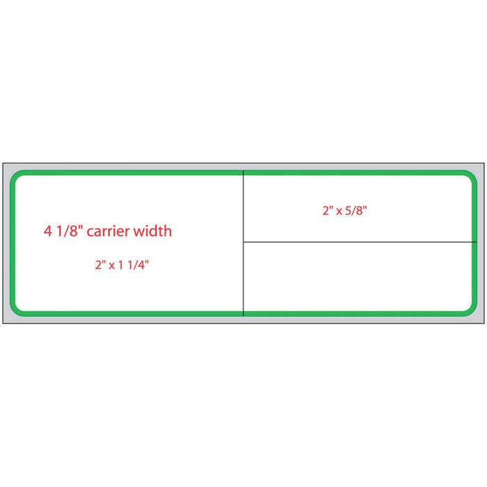 Label Meditech Direct Thermal Ir Paper Permanent 3" Core 4" X 1 1/4" White With Green 3600 Per Roll