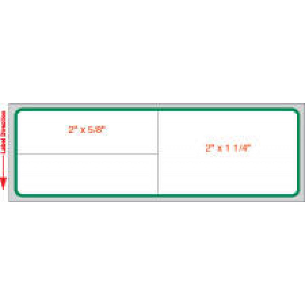 Label Meditech Direct Thermal Paper Permanent 3" Core 4" X 1 1/4" White With Green 3600 Per Roll