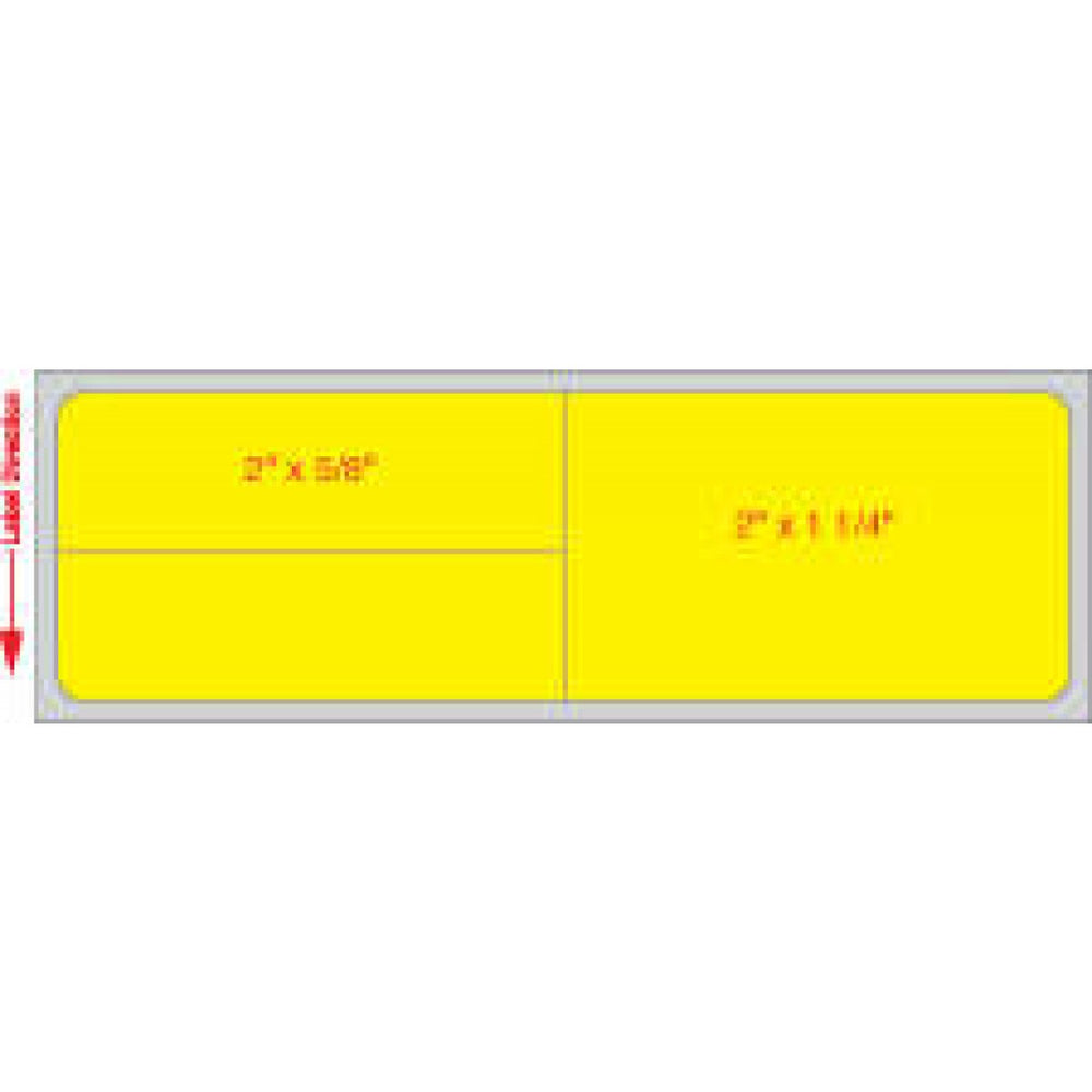 Label Meditech Direct Thermal Paper Permanent 3" Core 4" X 1 1/4" Yellow 3600 Per Roll