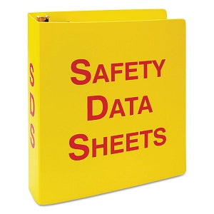 LabelMas GHS Safety Data Sheet Binder - Yellow 2-1/2" Safety Data Sheets Binder - HZRS642