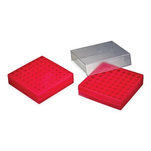 Labcon Polypropylene 64-Place Reversible Micro Tube Racks - Colored Polypropylene 64-Place Reversible Rack - 2550-229-000