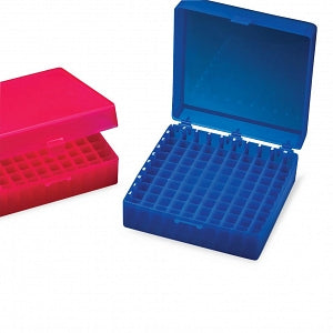 Labcon 50- and 100-Place Freezer Storage Boxes - BOX, FREEZER, 1.5-2ML, PP, 100PL, ASSOR, 5/PK - 2709-229-000