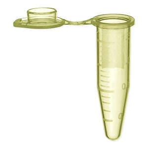 Labcon North America SuperClear 1.7mL Microcentrifuge Tubes with Attached Caps - TUBE, MCT, 1.7ML, PP, W/CAP, NS, YELLOW, 500/PK - 3012-872-000