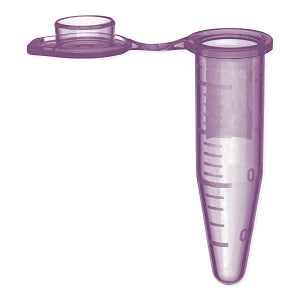 Labcon North America SuperClear 1.7mL Microcentrifuge Tubes with Attached Caps - TUBE, MCT, 1.7ML, PP, W/CAP, NS, PURPLE, 500/PK - 3012-876-000