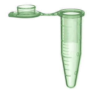 Labcon North America SuperClear 1.7mL Microcentrifuge Tubes with Attached Caps - TUBE, MCT, 1.7ML, PP, W/CAP, NS, GREEN, 500/PK - 3012-878-000